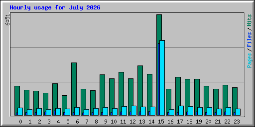 Hourly usage for July 2026